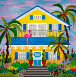 JP Needlepoint - Yellow Beach Bungalow
